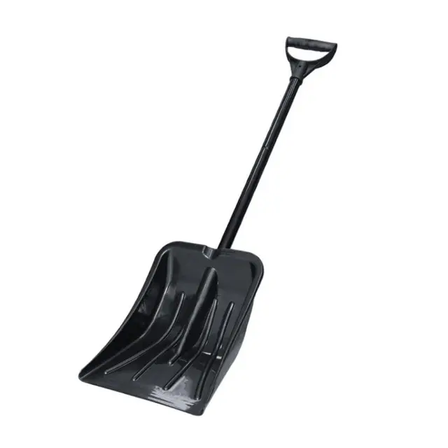 Pelle à neige de 96 cm de long avec profil en aluminium, pelle à neige amovible avec poignée en D pour allée, camping, jeu de bonhomme de neige