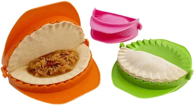 WENDYWU Ensemble de presse à pâte, parfait pour raviolis, calzone, empanadas, retournement et perogies, passe au lave-vaisselle