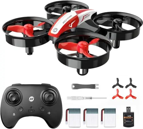Holy Stone HS210 Mini drone quadricoptère pour enfants et débutants avec vol automatique, Flips 3D, mode sans tête et piles supplémentaires, pour garçons et filles, rouge
