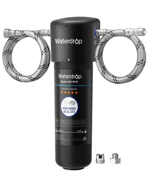 Waterdrop 10UA Système de Filtre à Eau Sous Évier, 30.000 Litres Système de Filtration d'Eau de Grande Capacité, Certifié NSF/ANSI 42, Réduit 99,99% le Plomb, le Chlore, le Mauvais Goût