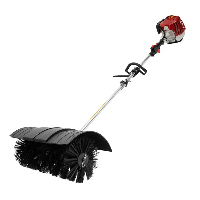 Balayeuse, souffleuse à neige à essence, manuelle à essence, 52 cc 2 temps Essence Balai de jardin Fraise à neige Machine principale Pelle à neige Brosse à moteur à essence Nettoyage des allées