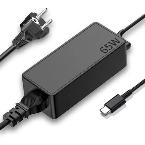 65W Chargeur USB C Ordinateur Portable pour Lenovo ThinkPad X1 Carbon/X1 Yoga/T14/T15/T470/T480/T490/T590/E580/E590/E595/E14/E15/L14/L15/X280/X380, IdeaPad,Yoga C740/720/730/910/920, Chromebook USB C