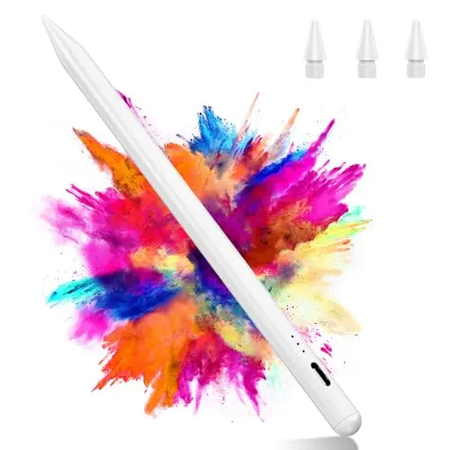 Variglas Stylet pour iPad 2018-2026 – 2X Charge Rapide, Précision Pixel, Rejet de Paume. Compatible avec iPad 11(A16)/10/9/8/7/6, Pro M5/M4/13/12.9/11, Air 3/4/5/M2/M3/M4 (2026), Mini 5/6/7