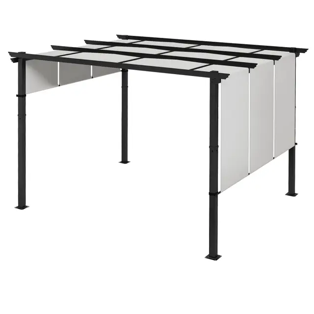 Outsunny Pergola Toiles Coulissantes