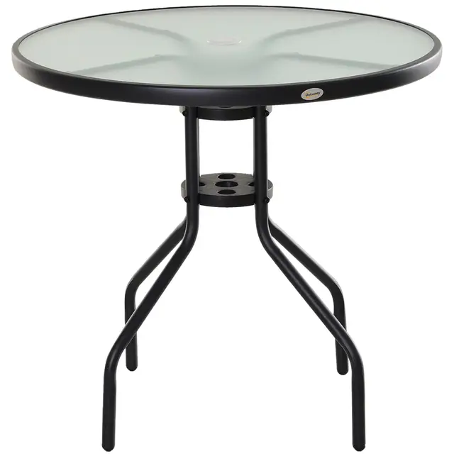 Outsunny Table de Jardin Bistro Ronde