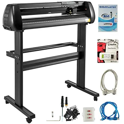 VEVOR Plotter De Découpe Traceur De Coupe 87cm Vinyle Ploteur De Découpe Manuel Machine de Tracer Découper Coupe-Vinyle Haute-Précision Cutter Plotter Logiciel SignMaster Inclus