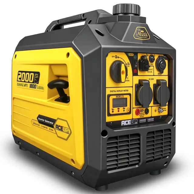 Aceup Energy 2000W Groupe Electrogene Inverter Générateur à Essence Silencieux et Portable avec Prises 230V 12V USB pour une Utilisation Domestique et en Camping 19,6KG