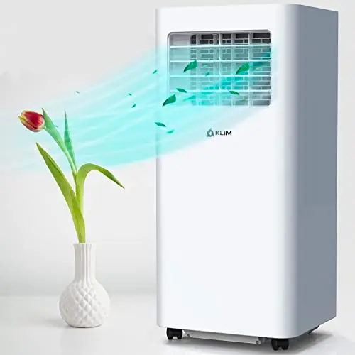 KLIM K9000 - Climatiseur Mobile Silencieux 3 en 1 - Climatiseur Portable 9000 BTU - Rafraichisseur d’Air - Déshumidificateur - Ventilateur et Climatisation - Avec Télécommande - Garanti 5 Ans - Blanc