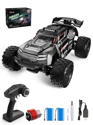 Kiztoys Voiture Télécommandée - 2,4 GHz RC Rapide Tout Terrain Voiture 40 km/h avec Lumières 1:18, 4WD High Speed RC Buggy Crawlers Radiocommandée Jouet Cadeau pour Enfant Adulte
