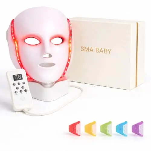 Masque LED Visage Luminothérapie – Anti-Âge, Acné & Taches – 7 Couleurs + Infrarouge – Sans UV – Soin Visage Maison Professionnel