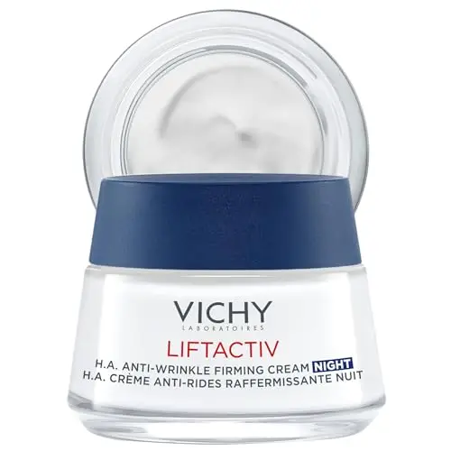 Vichy - Liftactiv - Crème de Nuit Anti-Rides et Anti-âge - Enrichie en Acide Hyaluronique - Crème Hydratante Qui Corrige les Rides et Améliore la Tonicité de la Peau - Pour Tous Types de Peau