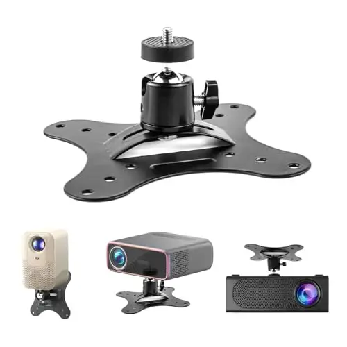 Support Videoprojecteur, Support Projecteur, Support Mural Videoprojecteur Réglable à 360°, Pied Projecteur Convient pour Les Home Cinémas, Les Salles De Jeux Vidéo et Les Bureaux, Métallique
