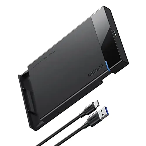 UGREEN USB C Boîtier Externe 2,5 Pouces Disque Dur SATA III II I HDD SSD USB 3.1 Gen 2 Type C 6Gbps UASP Supporte Windows Mac OS Linux, Câble Inclus
