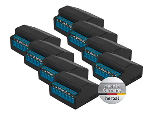 Connect RS Lot de 8 contrôleurs de volet roulant Wi-Fi encastrables compatibles avec Amazon Alexa