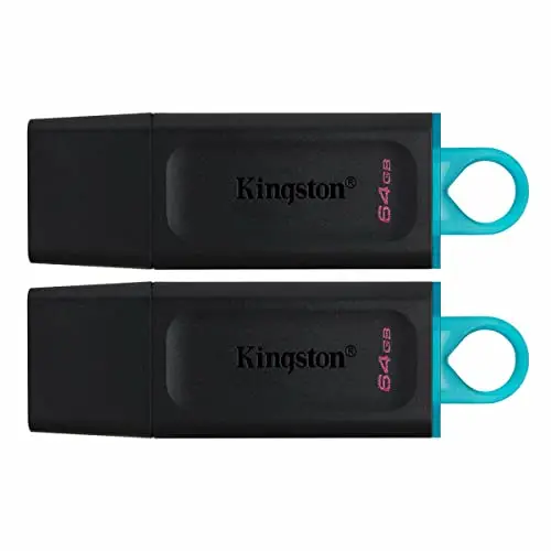 Kingston DataTraveler Exodia DTX/64GB-2P Clé USB 3.2 Gen 1 - avec capuchon de protection et anneaux pour porte-clés de plusieurs couleurs