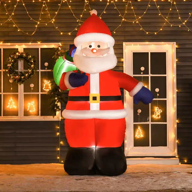 HOMCOM Père Noël Gonflable 2,4m