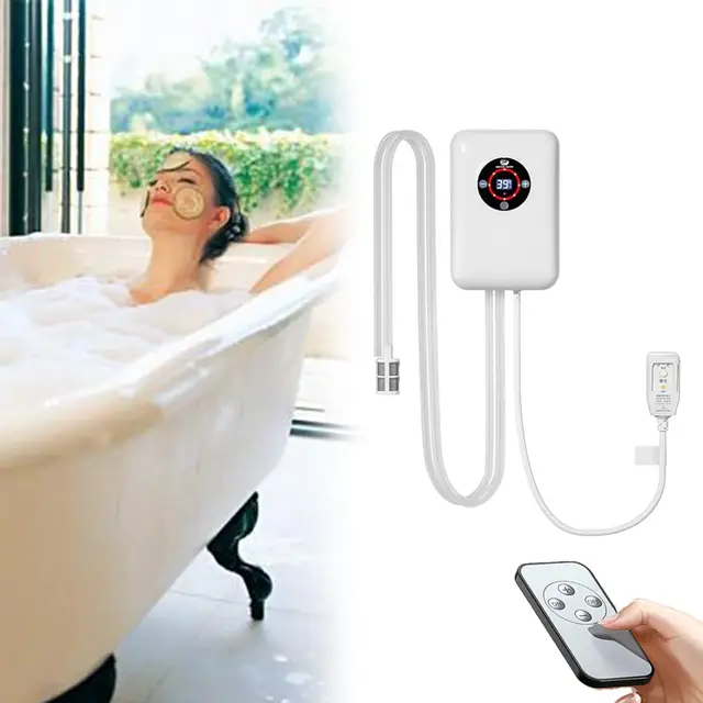 Baignoire Chauffage Pour Piscine- Thermoplongeur1200W，Contrôle Intelligent De La Température (30-43 °C) Avec Protection Contre La Surchauffe Pour Une Eau Chaude Constante