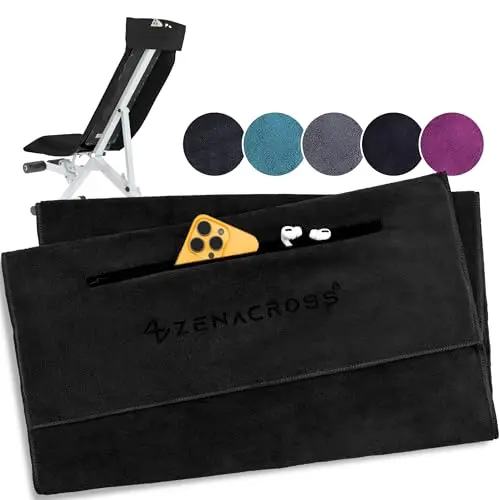 Serviette Sport Microfibre - Séchage Ultra Rapide, Pochette Zippée, Douce & Compacte pour Fitness, Salle, Yoga, Musculation