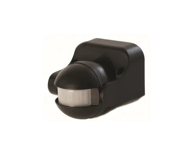 SCS Sentinel, HCN0044, Détecteur de Mouvement pour Éclairage Extérieur, Distance Détection 12 m en Champ Libre, Angle 180°, IP44, LightSensor Noir