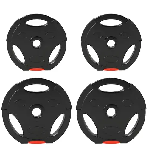 SPORTNOW Disques de poids 15 kg Ø 25 mm Polypropylène (lot de 4)