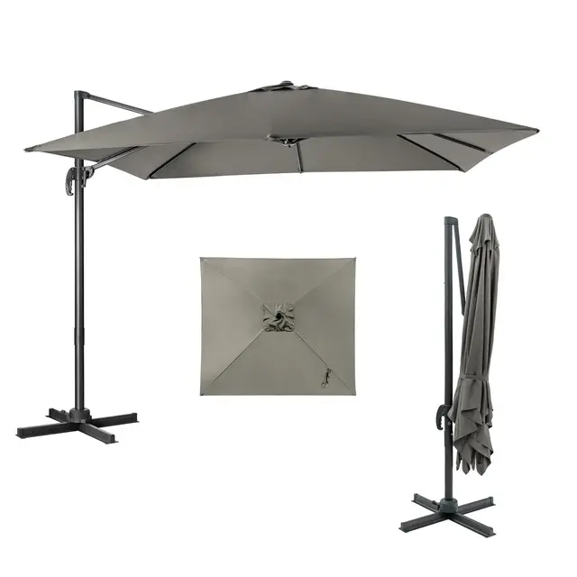 COSTWAY Parasol Déporté 3x3M