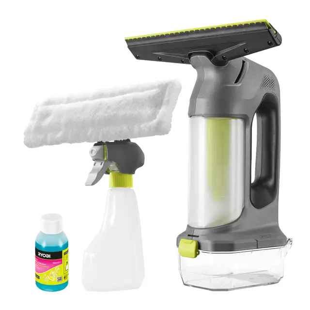 RYOBI - Nettoyeur de Vitres 18V sans Fil One+ RWV18-0 – Large Tête 280 mm, Aspiration sans Trace pour fenetre, parebrise, Baie vitrée – Outil Seul (sans Batterie)