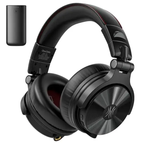 OneOdio Studio Max 2 Casque DJ sans Fil, Latence 9ms, Casque Monitoring Pro Circum-Auriculaire, Hi-Res LDAC, 120H, 4 Modes 2.4G/Bluetooth/Filaire pour Studio/Mixage/Clavier