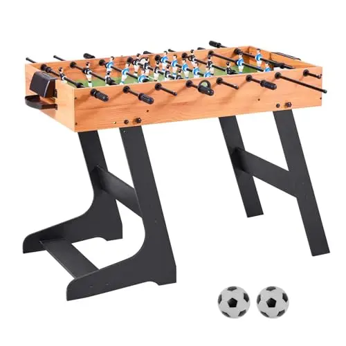 VEVOR Baby-foot d'intérieur de 107/122/139,7 cm, table de babyfoot d'intérieur pour la maison, la famille et la salle de jeux, ensemble de football durable, comprend 2/4 balles, un gardien de score et