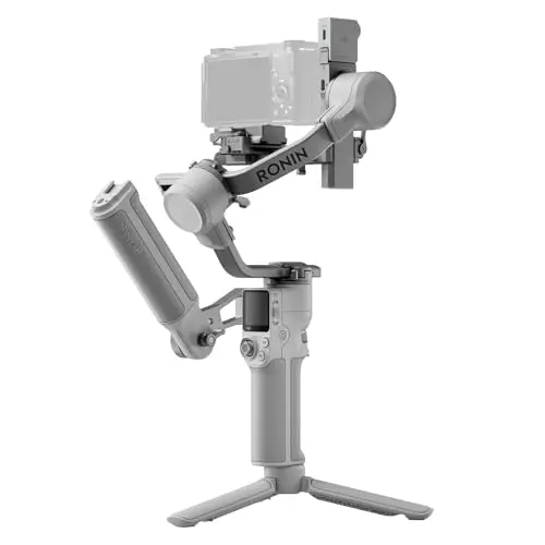DJI RS 4 Mini Bundle, stabilisateur de nacelle pour caméra Canon/Sony/Panasonic/Nikon/Fujifilm, Verrouillage Automatique des Axes, Charge utile de 2 kg, nacelle de caméra, poignée de malette