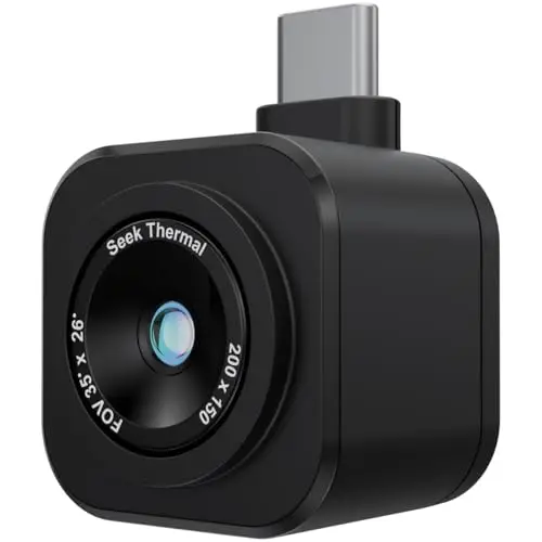 Seek Thermal Nano 200 Appareil photo thermique Android avec connecteur USB-C, appareil photo thermique Android, haute résolution 200 x 150, image 25 Hz, plage de température de -50