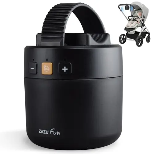ZAZU Roxy Baby Rocker – Balançoire électrique pour poussette avec capteur de pleurs – Bascule réglable, arrêt automatique 40 min – Rechargeable USB, portable et résistante à l’eau