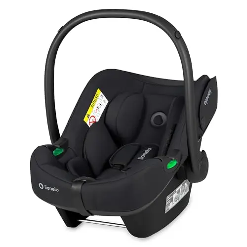 LIONELO ASTRID i-Size Siège Auto Pour Enfants 40-87 cm, Porte-Bébé Groupe 0+, Montage Dos à la Route, 3-Punktowe, Ceintures de Sécurité à 3 Points, Protection Latérale, Insert Dri-Seat (NOIR)