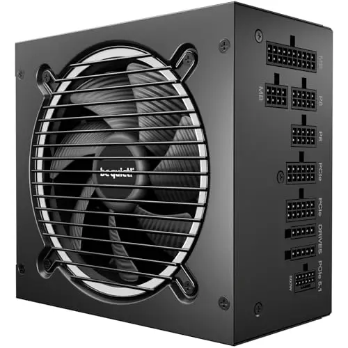 be quiet! Pure Power 13 M 750W Bloc d’Alimentation, Certification 80 Plus® Gold, Alimentation ATX 3.1, pour Les Cartes Graphiques PCIe 5.1, Ventilateur Semi-Passif 120 mm signé be quiet!