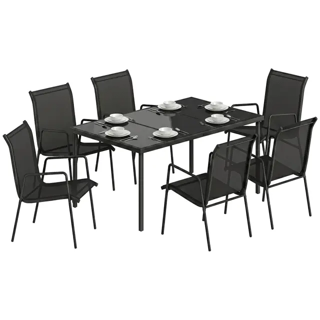 Outsunny Salon de Jardin 6 Personnes