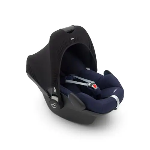 Dooky Hoody auvent de protection solaire pour porte-bébés ou poussettes (design : Black, incl. protection UV 40+, groupe d'âge 0+, adapté à la plupart des marques), Noir