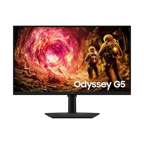 Samsung Écran Gaming Odyssey G5 G50F 32", 180Hz, QHD (2560 x 1440), 1ms, 1.000:1, Inclinable, Orientable, Pivotable, Ajustable en Hauteur, HDMI (2.0), Display Port (1.2), LS32FG502EUXEN