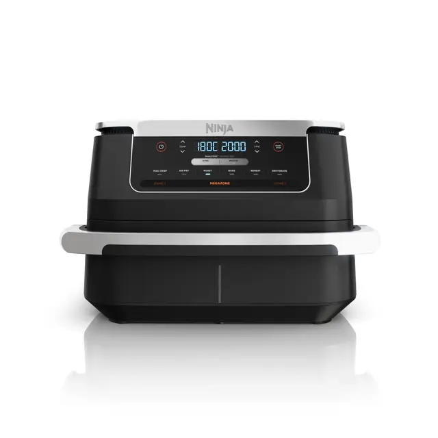Ninja FlexDrawer Friteuse sans huile, Petite friteuse à air, double bac, compartiment 6,6L, appareil de cuisine multifonction 6-en-1, modes Air Fry/Roast/Bake, compatible lave-vaisselle, noir AF550EU