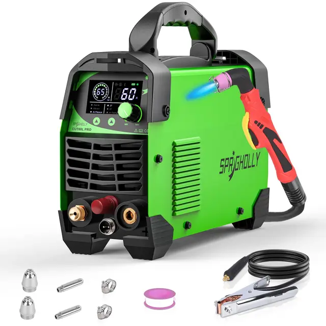 CUT60L PRO – Découpeur Plasma 60A IGBT avec Arc Pilote Haute Fréquence, 240V, Modes 2T/4T – Épaisseur max. 16 mm, Affichage LED, Léger et Portable