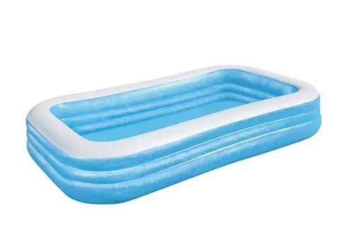 Bestway 54009 Piscine Gonflable Familiale de Luxe Bleue 305 X 183 X 56 cm