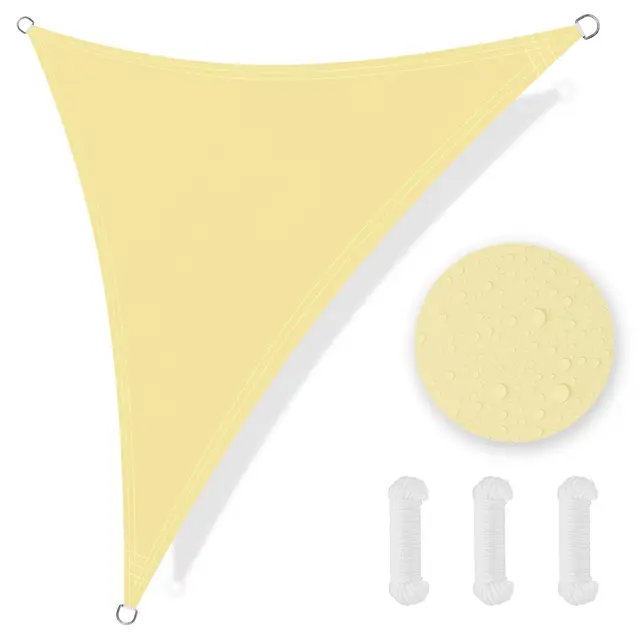 OFFCUP Voile d'ombrage Triangle 2*2*2m, Toile Ombrage avec 3 Corde Libre, Auvent Imperméable UV Protection, Imperméable Toile Ombrages pour Jardin Terrasse Extérieur Patio Piscine Balcon(Hors Blanc)