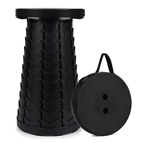 Tabouret Pliant Portable, Tabouret Retractable de Deuxième Génération, Tabouret de Camping pour La Pêche/BBQ/Intérieur/Activités Plein air, Maxi Charge 397 LB