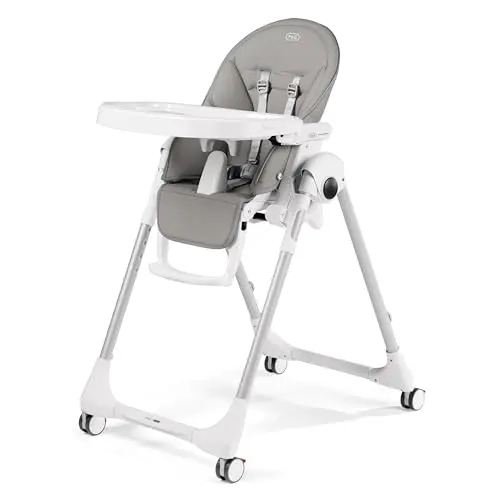 Peg Perego Prima Pappa Follow Me, Chaise Haute, Gris (ice)