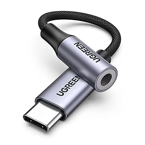 UGREEN Adaptateur USB C Jack 3.5mm TRRS DAC Compatible avec iPhone 17 Pro Max Plus 16 Galaxy S25 S24 Pixel 10 9 8 MacBook iPad Pro Air Câble Casque Micro Écouteurs Numérique 4 Pôles (Gris 1pc)