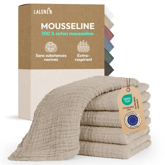 Laleni Lot de 5 langes bébé