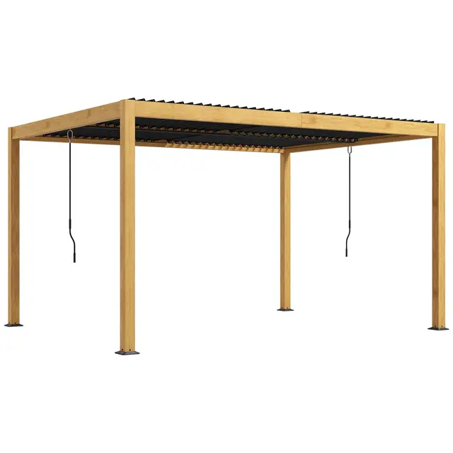 Outsunny Pergola Bioclimatique 3x4m