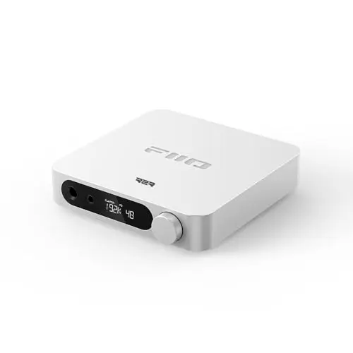 FiiO K11 R2R DAC et amplificateur de casque pour audio domestique ou PC, 6,35 mm et équilibré 4,4 mm, RCA, coaxial, optique, 1300 mW, 384 kHz/24 bits DSD256 (argent)