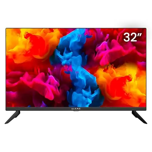 KIANO SlimTV 32", Téléviseur SlimTV, HD, HDMI, Dolby Audio, 81,3 cm (32 Pouces), 1366 x 768 Pixels, LED, DVB-C, DVB-T, Noir