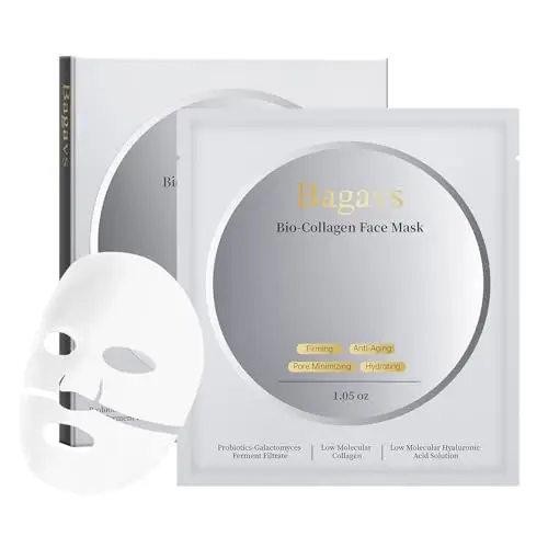 Bio-Collagen Masque Collagène Visage de Nuit Riche en Acide Hyaluronique et Collagène pour Skincare, Hydratant, Anti-Rides et Anti-Âge, 38g (Lot de 4)