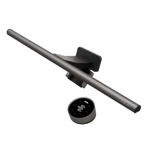 BenQ ScreenBar Halo 2 Light Bar, Lampe LED pour écran PC avec télécommande sans fil, Luminosité et température de couleur ajustables, Éclairage sans reflets, Design gain de place, Alimentation USB
