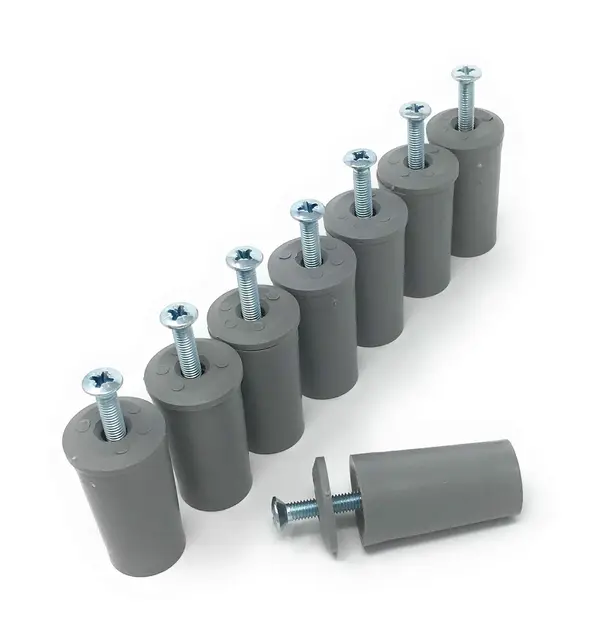 Jkhandel Lot de 8 butées de suspension pour volet roulant 40 mm Gris